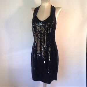 Black Robert Anthony sequin dress
